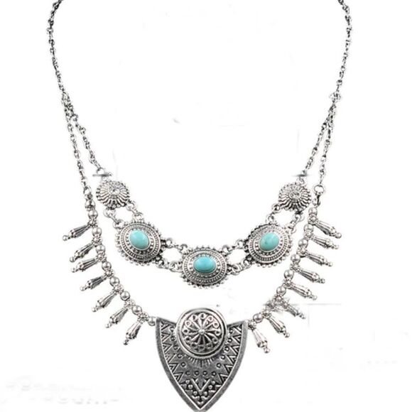 Bohemian Gypsy Tribal Silver Head Turning Necklace - Picture 3 of 8